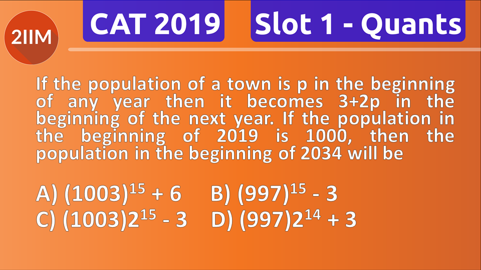 CAT 2019 Question Paper - Progressions, 2IIM CAT 2024 CAT Online ...