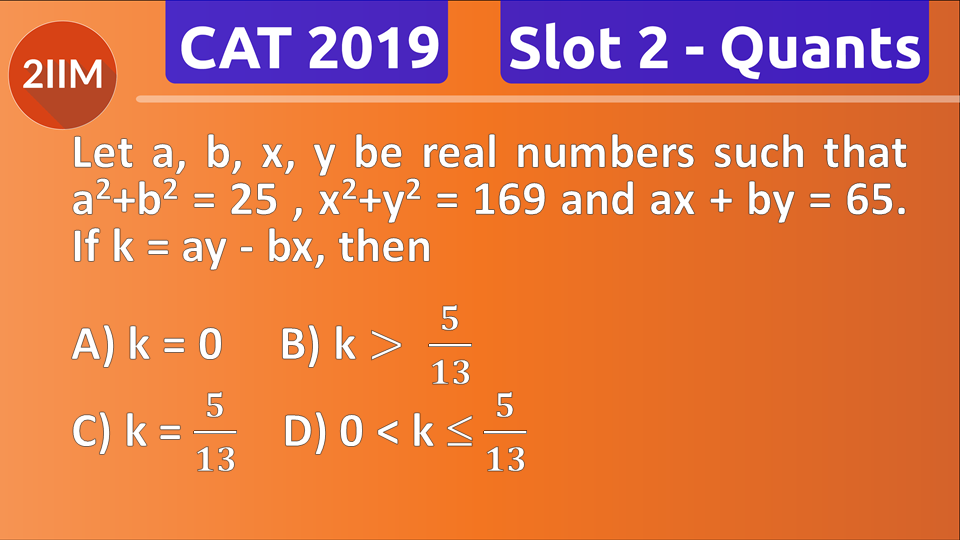 CAT 2019 Previous Year Paper - Quants, 2IIM CAT 2024 Online Classes ...