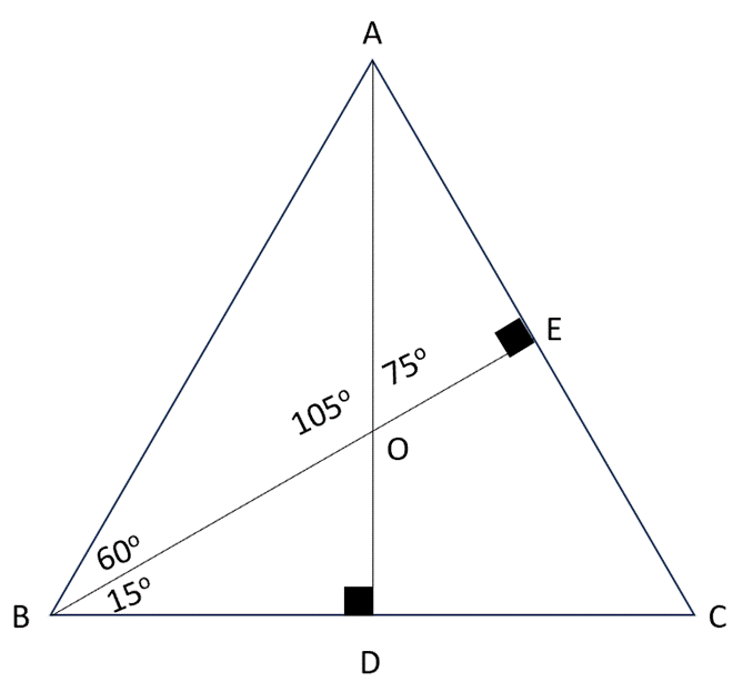 Altitudes of an equilateral triangle.